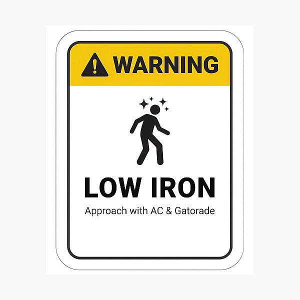 Item preview, Warning Low Iron , Funny Summer Heatwave Tee, Dizzy Queen , Health Irony , Gen Z Funny Gift, Stand Up Too Fast Tee designed and sold by EXATEES  ⭐⭐⭐⭐⭐.