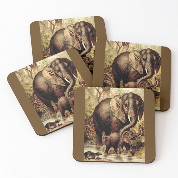 Item preview, Antique Elephants designed and sold by collageDP.