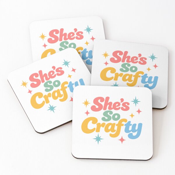 Item preview, She's So Crafty Retro Sparkle designed and sold by HoodWit Greetings.