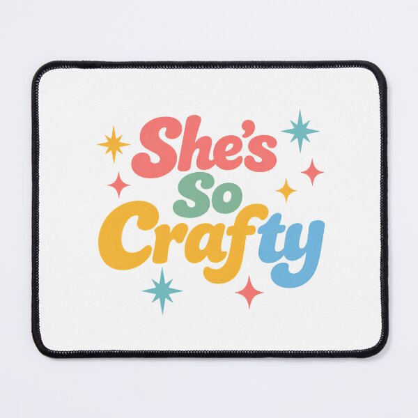 Item preview, She's So Crafty Retro Sparkle designed and sold by HoodWit Greetings.