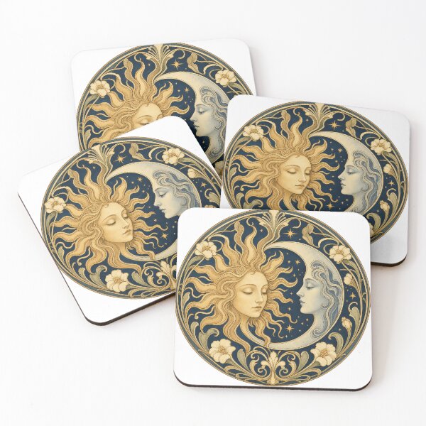 Item preview, The Sun & Moon - Forever Art Nouveau designed and sold by Starborne Studio.