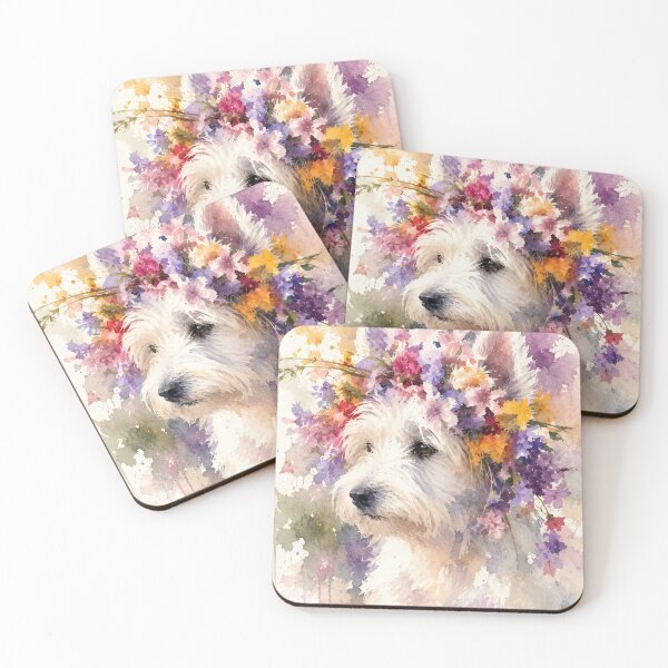 Item preview, Floral Terrier designed and sold by Weird & wonderful .