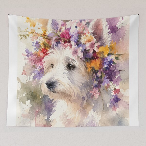 Item preview, Floral Terrier designed and sold by Weird & wonderful .