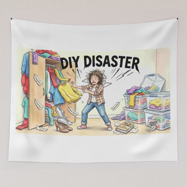 Item preview, DIY Disaster - Organization Fail Funny Cartoon designed and sold by Petringo.