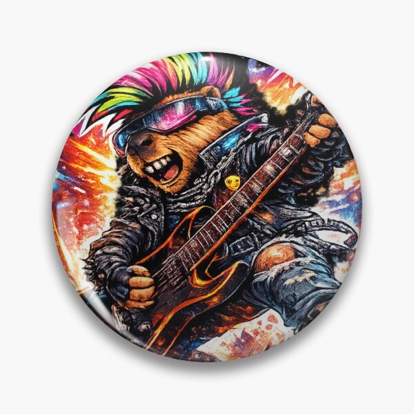 Item preview, Rock Star Capybara Guitar Hero Energy designed and sold by NovaMoodCo.