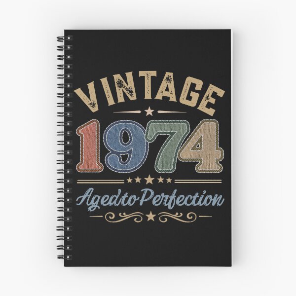Item preview, Vintage 1974 Aged to Perfection Retro Birthday Design | Born in 1974 | Embroidered Denim Style designed and sold by Silaris Designs.