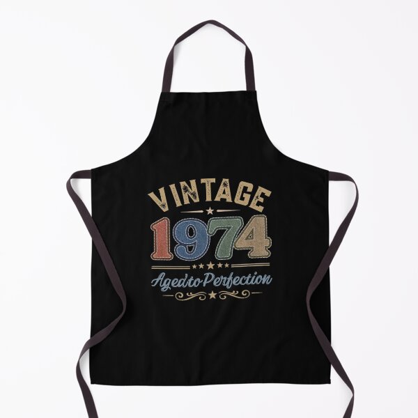Item preview, Vintage 1974 Aged to Perfection Retro Birthday Design | Born in 1974 | Embroidered Denim Style designed and sold by Silaris Designs.