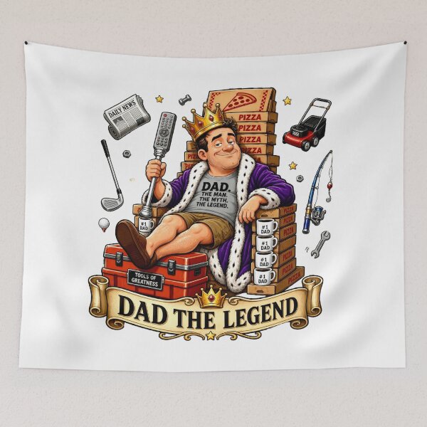 Item preview, King Dad Legend Father's Day Royal Throne Gift designed and sold by Zara Art House.