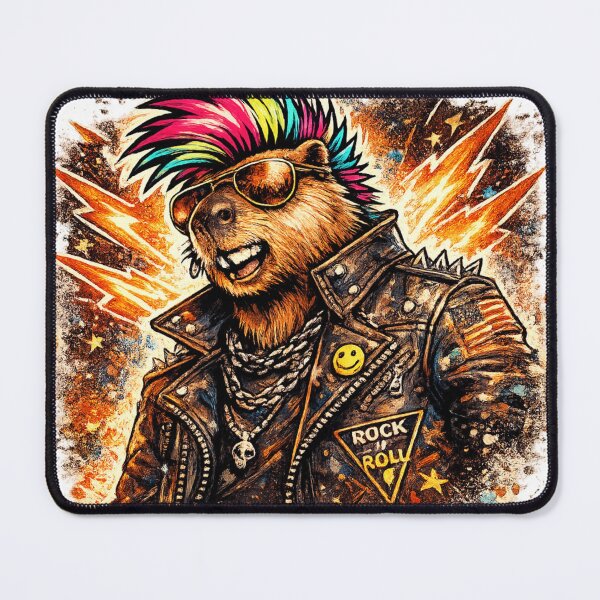Item preview, Vintage Rock Capybara Classic Music Vibes designed and sold by NovaMoodCo.
