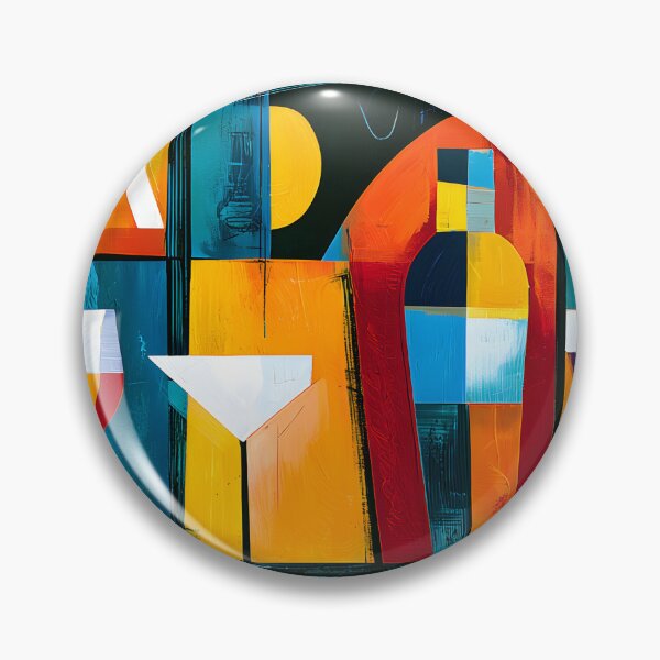 Artikelvorschau, Happy Hour in abstrakten Farben – Eine kühne, geometrische Barszene voller lebendiger Cocktail-Energie entworfen und verkauft von OlfactoART Studio.
