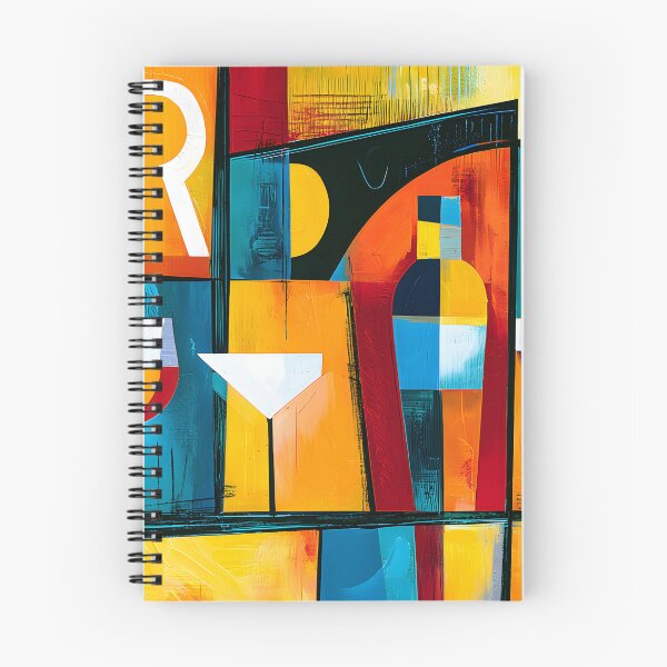 Item preview, Happy Hour in Abstract Color - Bold Geometric Bar Scene Filled with Vibrant Cocktail Energy designed and sold by OlfactoART Studio.