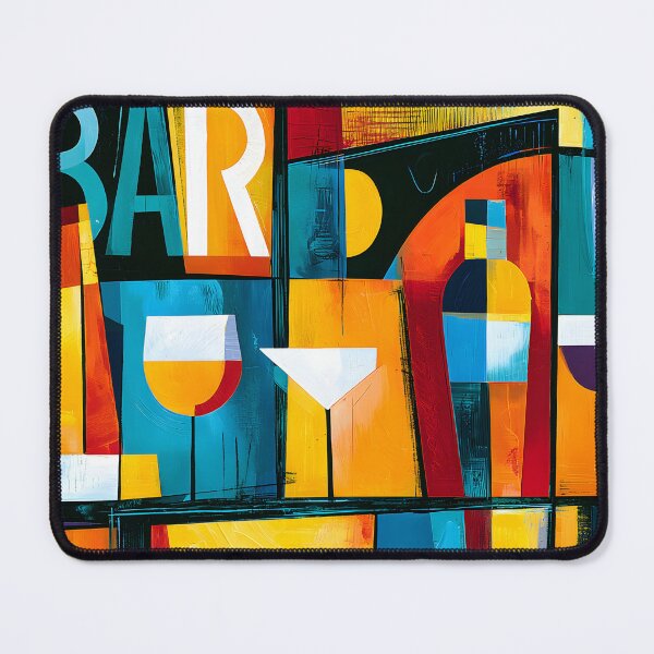 Item preview, Happy Hour in Abstract Color - Bold Geometric Bar Scene Filled with Vibrant Cocktail Energy designed and sold by OlfactoART Studio.