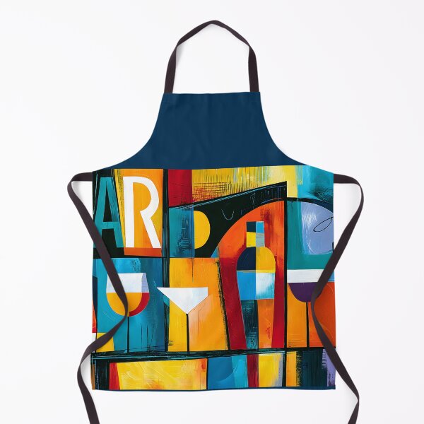 Item preview, Happy Hour in Abstract Color - Bold Geometric Bar Scene Filled with Vibrant Cocktail Energy designed and sold by OlfactoART Studio.