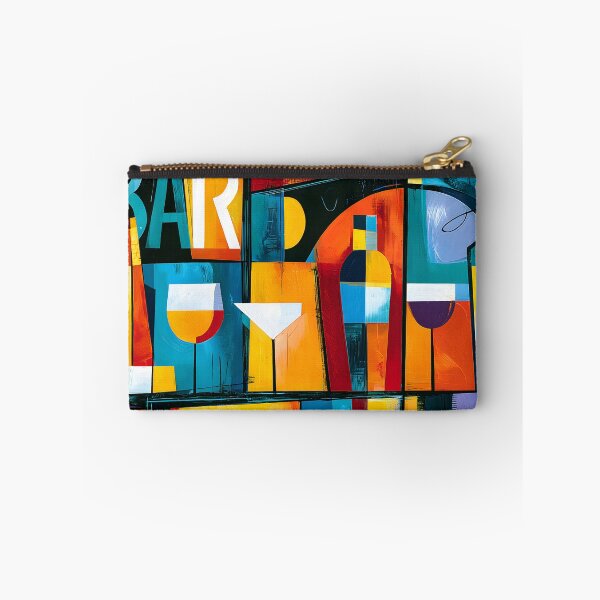 Item preview, Happy Hour in Abstract Color - Bold Geometric Bar Scene Filled with Vibrant Cocktail Energy designed and sold by OlfactoART Studio.
