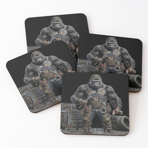 Item preview, Gorilla Mechanic Working in Auto Shop designed and sold by DailySparks.