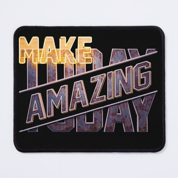 Item preview, Make It Amazing Today Industrial Neon Sign Rusty Metal Concrete Wall Art designed and sold by ARTCREATESHOP.