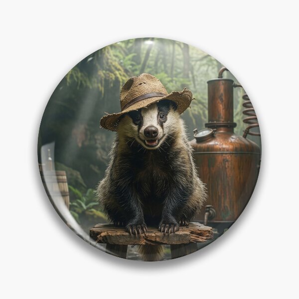 Item preview, Moonshining Badger Checks His Still designed and sold by Tridentulus.