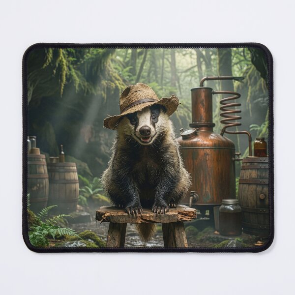 Item preview, Moonshining Badger Checks His Still designed and sold by Tridentulus.