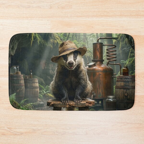 Item preview, Moonshining Badger Checks His Still designed and sold by Tridentulus.