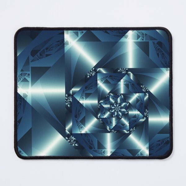 Item preview, Ice Blue Geometric Spiral Fractal designed and sold by pinkal.