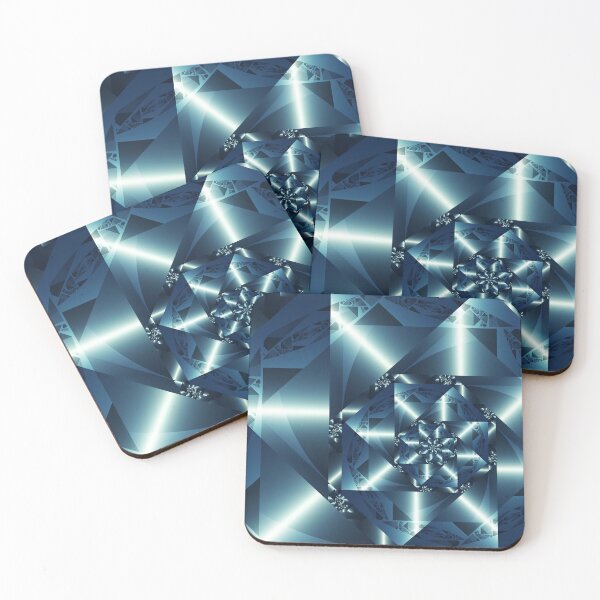 Item preview, Ice Blue Geometric Spiral Fractal designed and sold by pinkal.