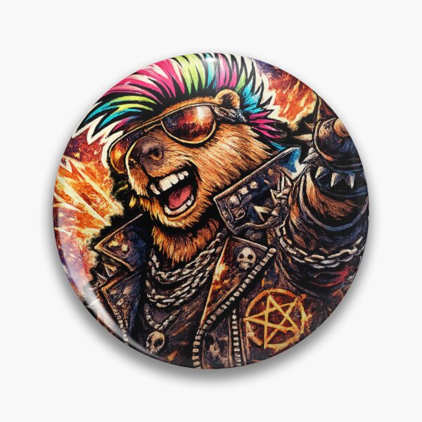 Item preview, Heavy Metal Capybara Loud And Proud designed and sold by NovaMoodCo.
