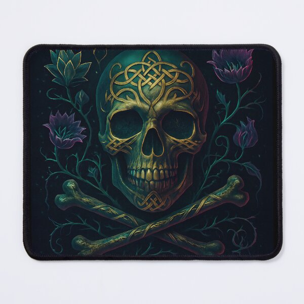 Item preview, Gothic Botanical Skull - Dark Academia designed and sold by NightRags.