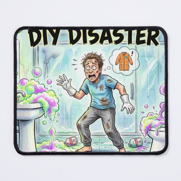 Item preview, DIY Disaster - Cleaning Fail Funny Cartoon designed and sold by Petringo.