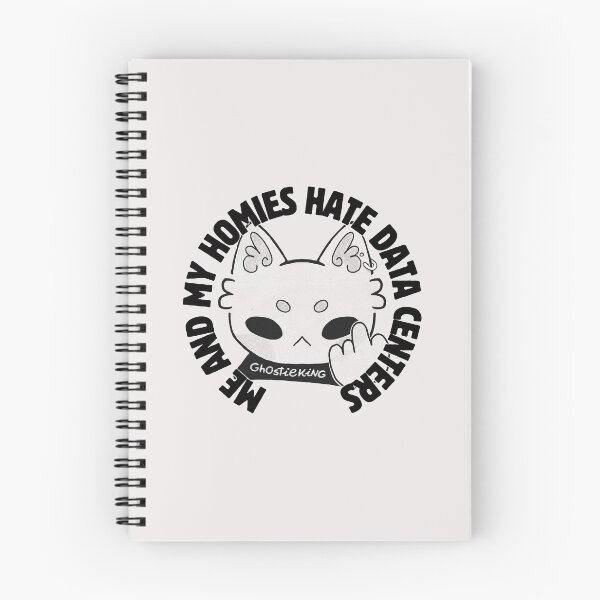 Item preview, Me and My Homies Hate Data Centers | Anti AI Art | Nimbus Cat Badge Sticker designed and sold by ghostieking.