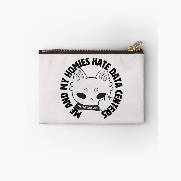 Item preview, Me and My Homies Hate Data Centers | Anti AI Art | Nimbus Cat Badge Sticker designed and sold by ghostieking.