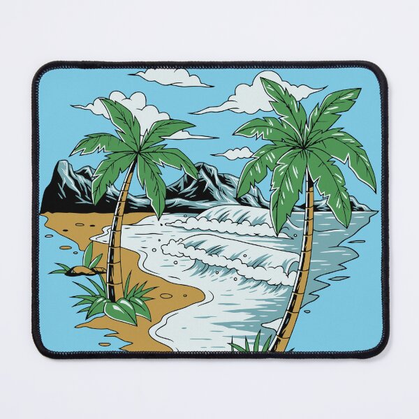 Item preview, Vintage Tropical Beach Paradise and Palm Trees designed and sold by SolutionsArt.