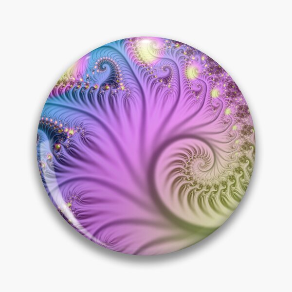 Item preview, Lavender Feather Spiral Fractal designed and sold by pinkal.