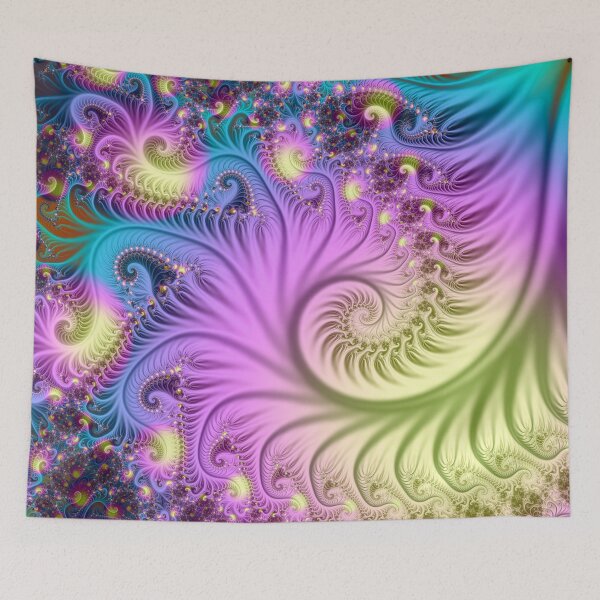 Item preview, Lavender Feather Spiral Fractal designed and sold by pinkal.