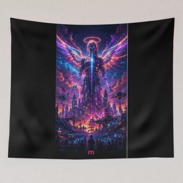 Item preview, Cyber Angel Neon Wings AI Overlord designed and sold by bbbpetr100.