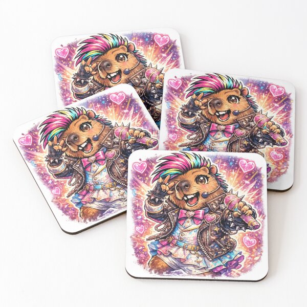 Item preview, K-Pop Idol Capybara Colorful Stage Star designed and sold by NovaMoodCo.