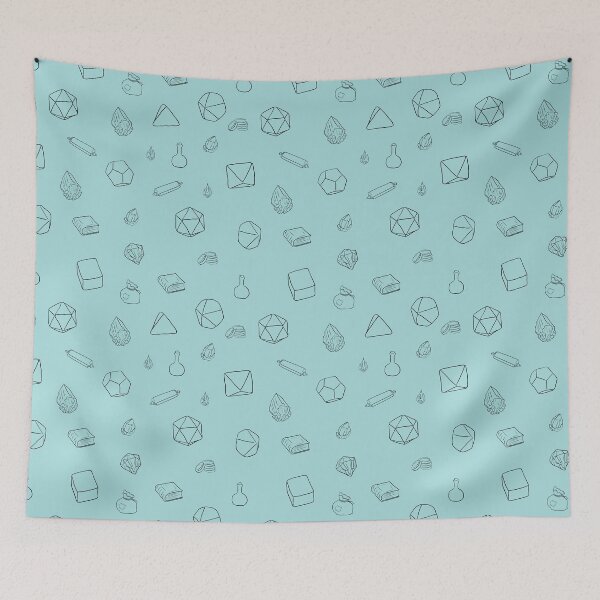Item preview, Aqua green fantasy pattern designed and sold by Amarantis.