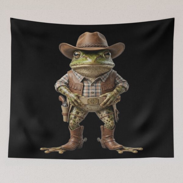 Item preview,  Cowboy Frog Wearing Hat and Boots designed and sold by DailySparks.