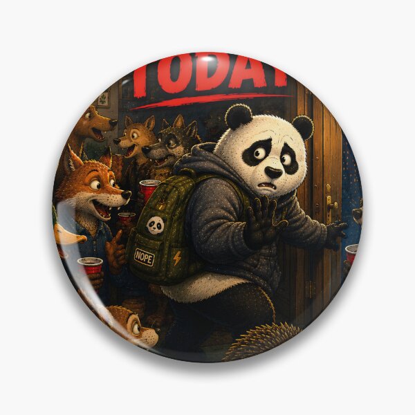 Item preview, Too Peopley Outside Funny Panda Illustration⁠  designed and sold by Easternpantry.