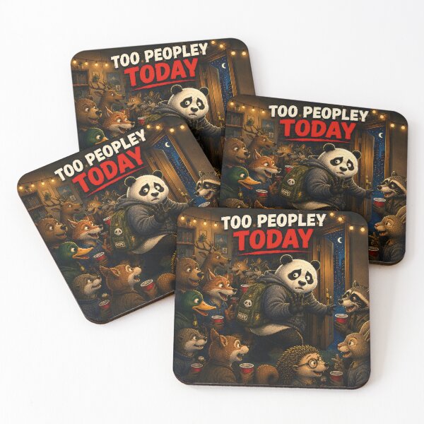 Item preview, Too Peopley Outside Funny Panda Illustration⁠  designed and sold by Easternpantry.