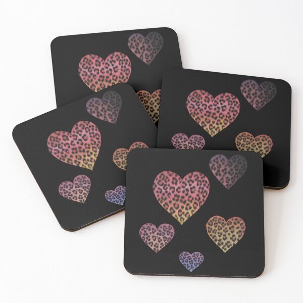 Item preview, Colorful leopard hearts designed and sold by vespertine4u.