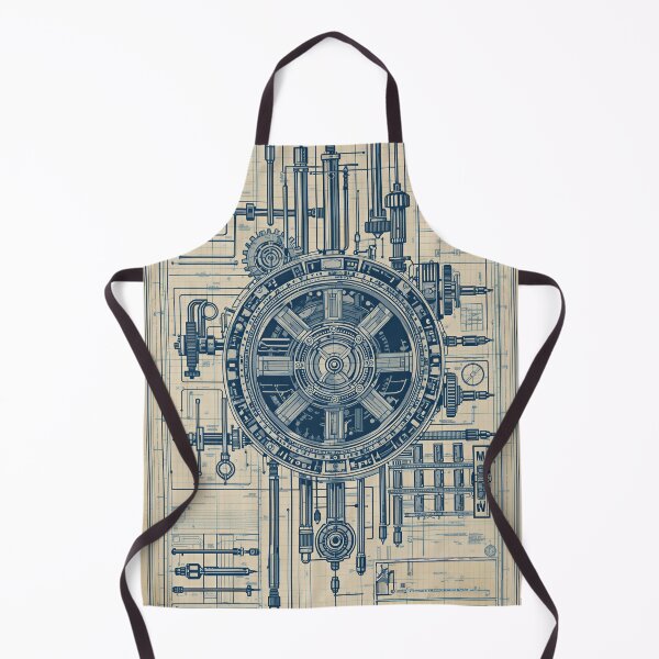 Item preview, Vintage Mechanical Clockwork Blueprint Engineering Artwork designed and sold by Evergreen Horizon Works.
