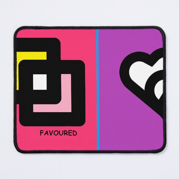Item preview, Bold Double Hearts and Geometric Squares Abstract Wall Art Print designed and sold by FavouredStudio.