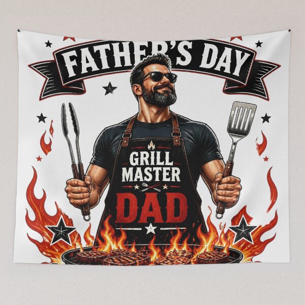 Item preview, Grill Master Dad BBQ King Father's Day Gift designed and sold by Zara Art House.