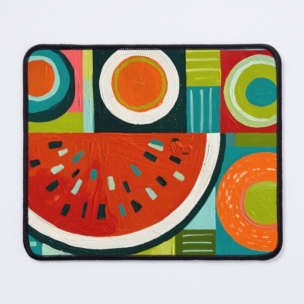 Item preview, Watermelon Geometry - Bold Abstract Shapes Bursting with Vibrant Summer Color designed and sold by OlfactoART Studio.