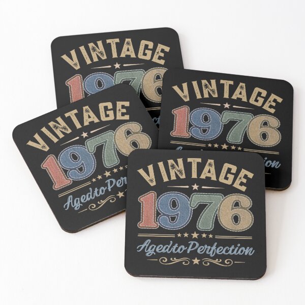 Item preview, Vintage 1976 Aged to Perfection Retro Birthday Design | Born in 1976 | Embroidered Denim Style designed and sold by Silaris Designs.