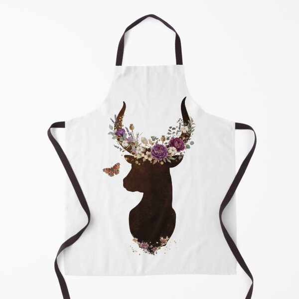 Item preview, Boho Floral Deer Silhouette - Wildflower Nature Art designed and sold by artbywafa2025.
