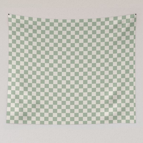 Item preview, Sage Green and Cream Checkered Phone Case Gift for mom or girls | Minimalist Sage Checkerboard Journal Gift for Students | Cute Sage Green and Cream Checkers Tote Bag Gift for Teacher designed and sold by VivaFy.