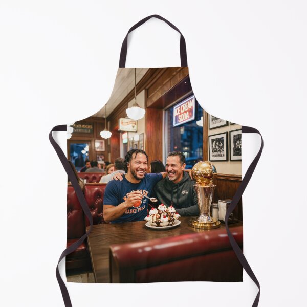 Item preview, Jalen Brunson NY Knicks Sharing Ice Cream With Knick Fan designed and sold by Home Decor Art.