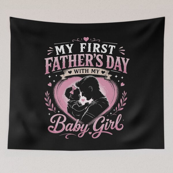 Item preview, My First Fathers Day with Baby Girl Funny First Time Dad designed and sold by 76Valeria.