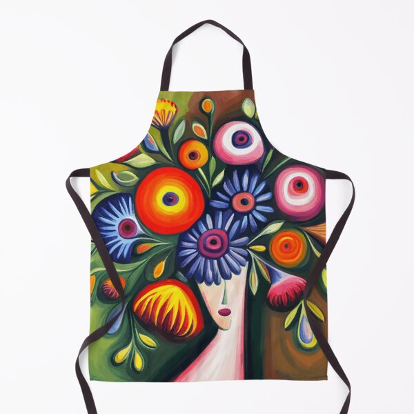 Item preview, Woman with Abstract Flowers Hair designed and sold by Vicky Brago-Mitchell®.